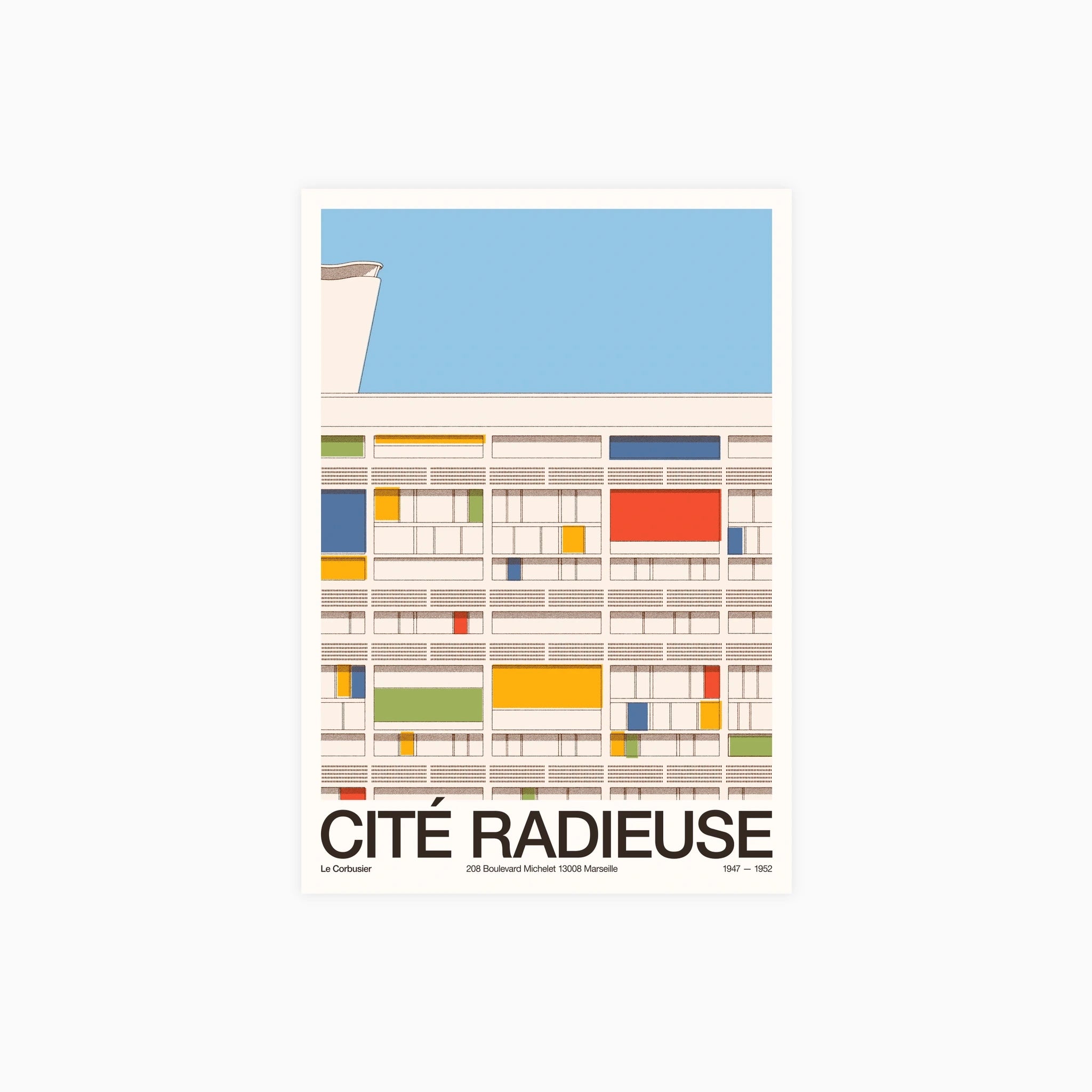 Cite Radieuse Le Corbusier Poster