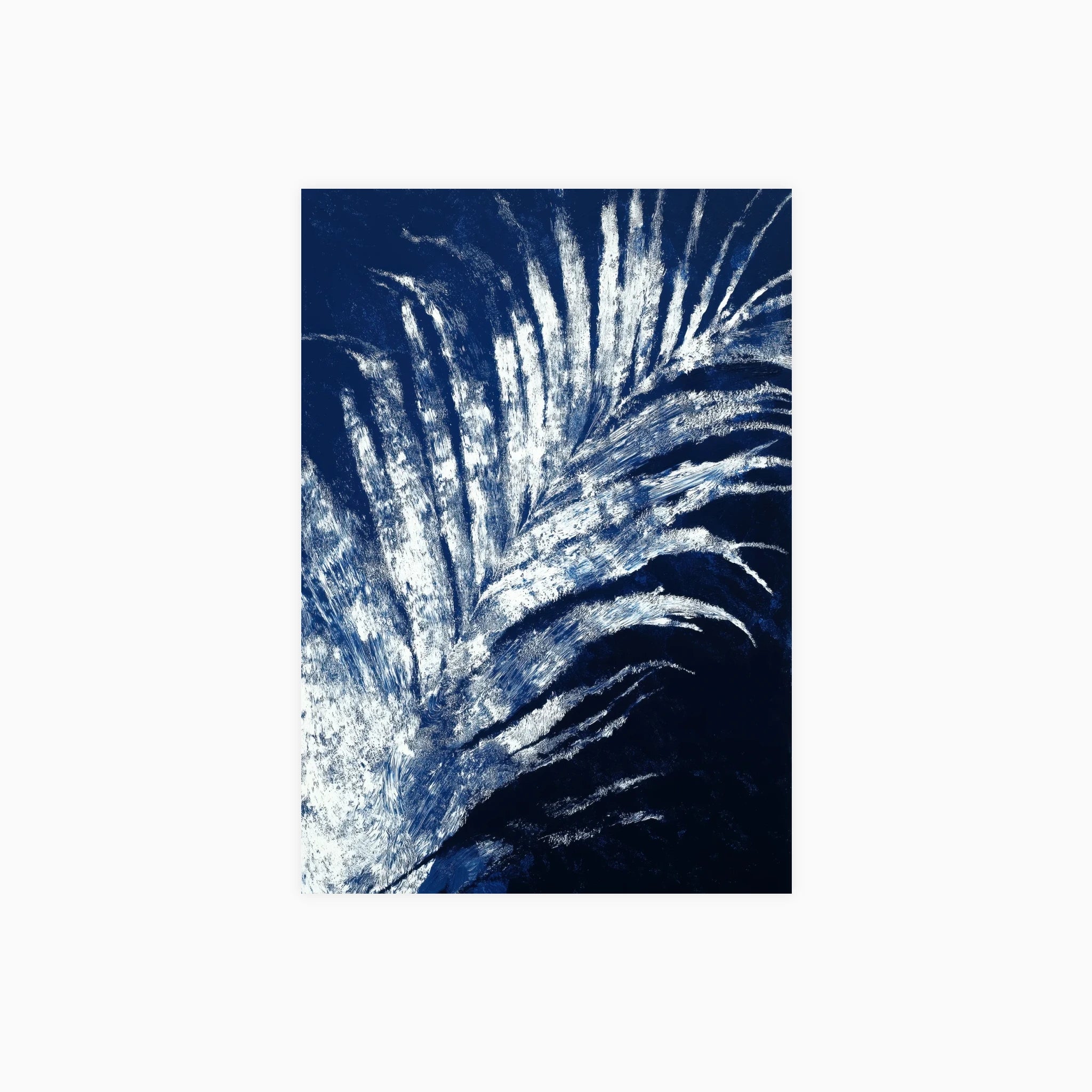 Deep Blue Palm Poster