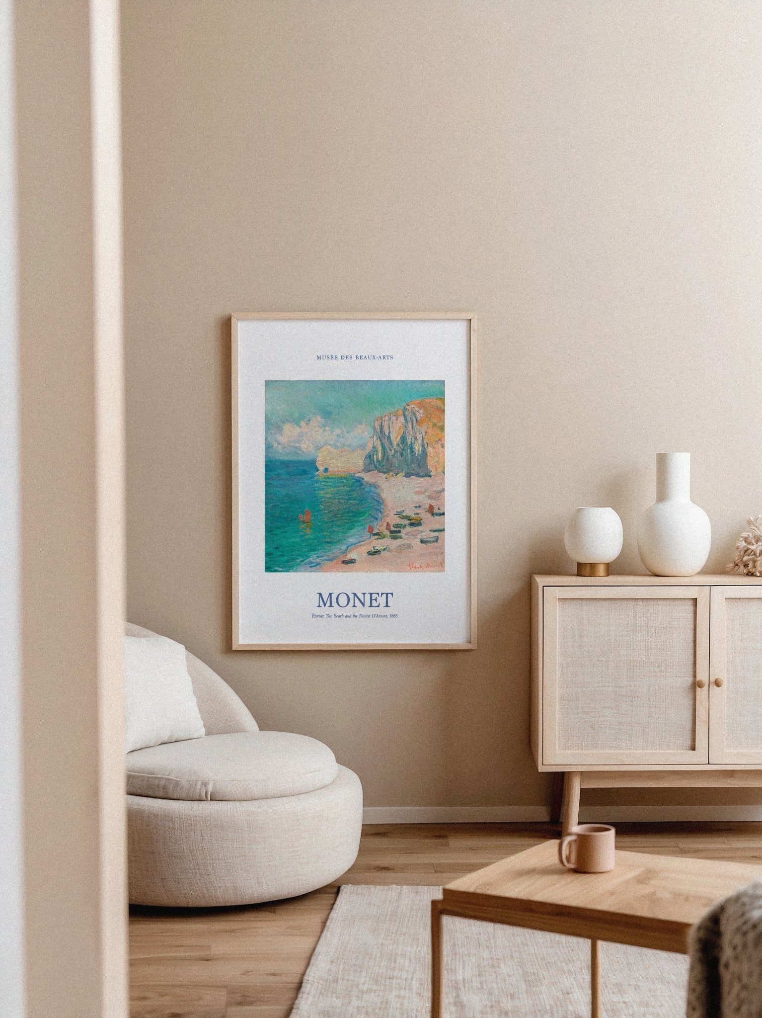 The Beach and the Falaise d’Amont Poster