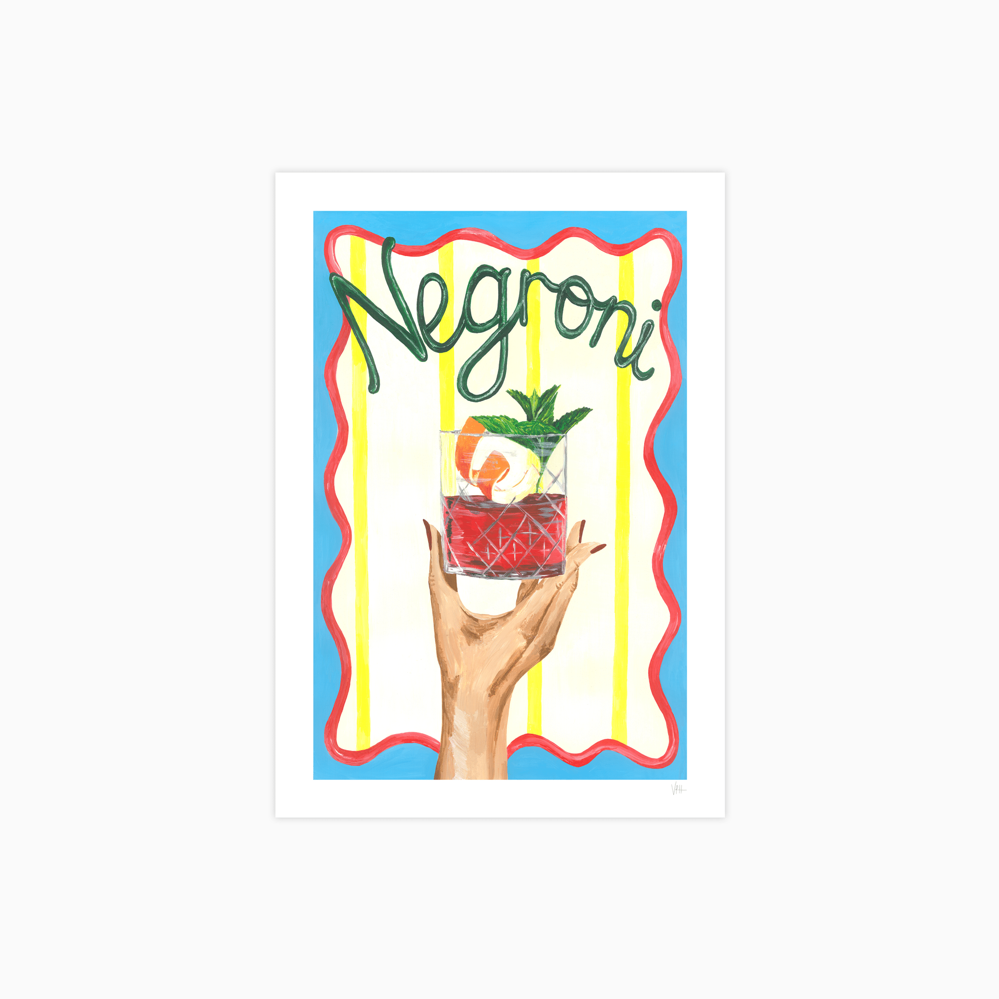 Negroni Cocktail Poster