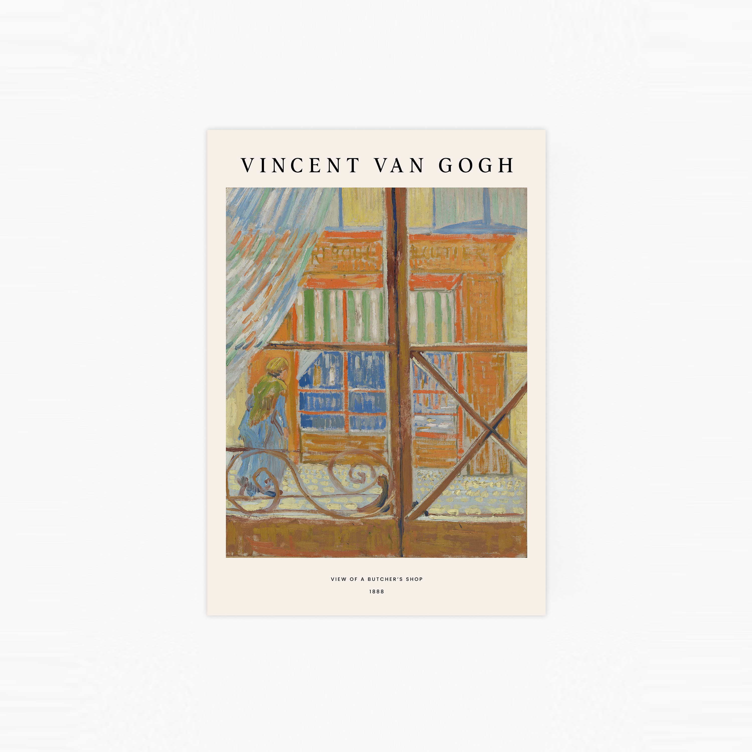 View of a Butcher's Shop Poster