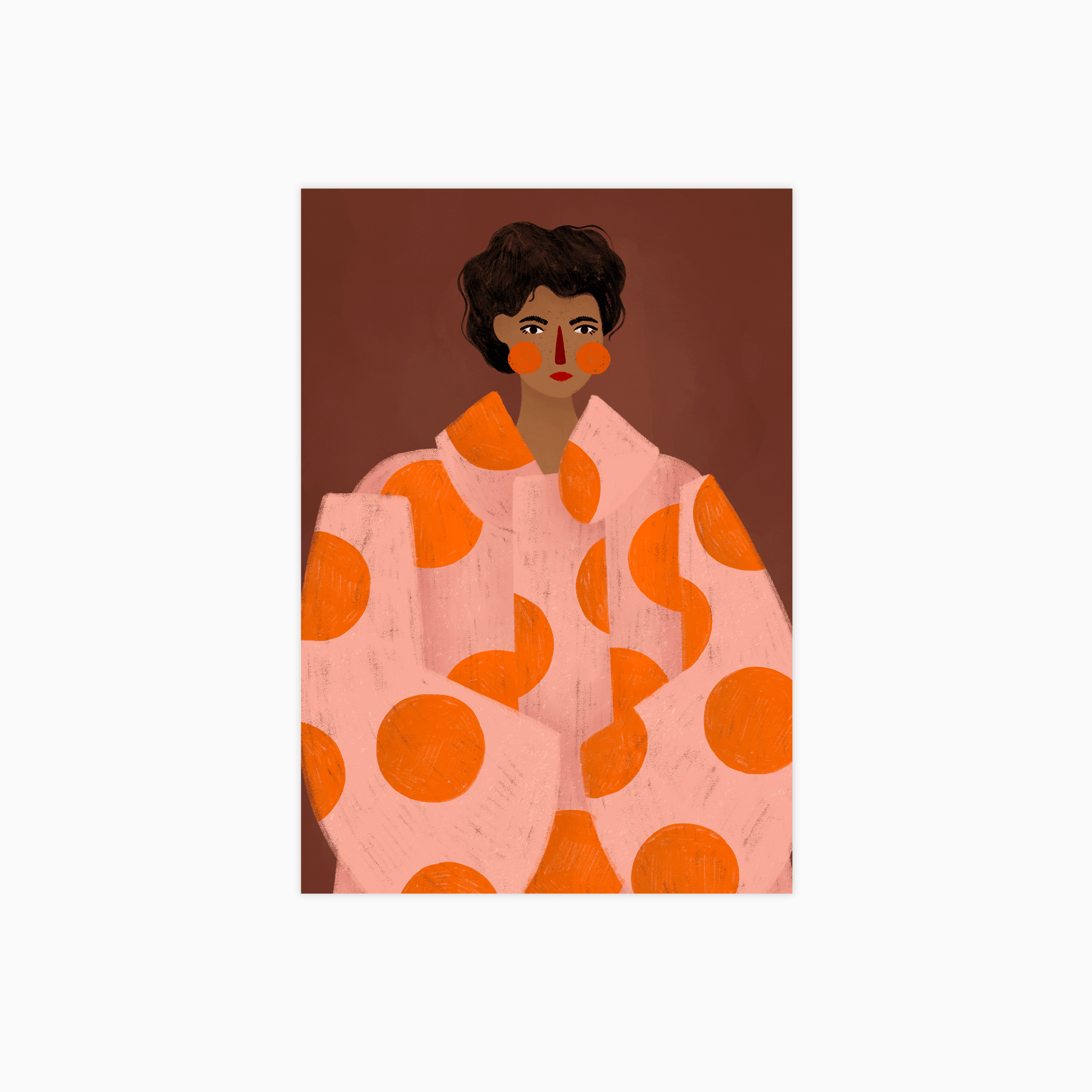 The Woman with the Orange Dots Poster