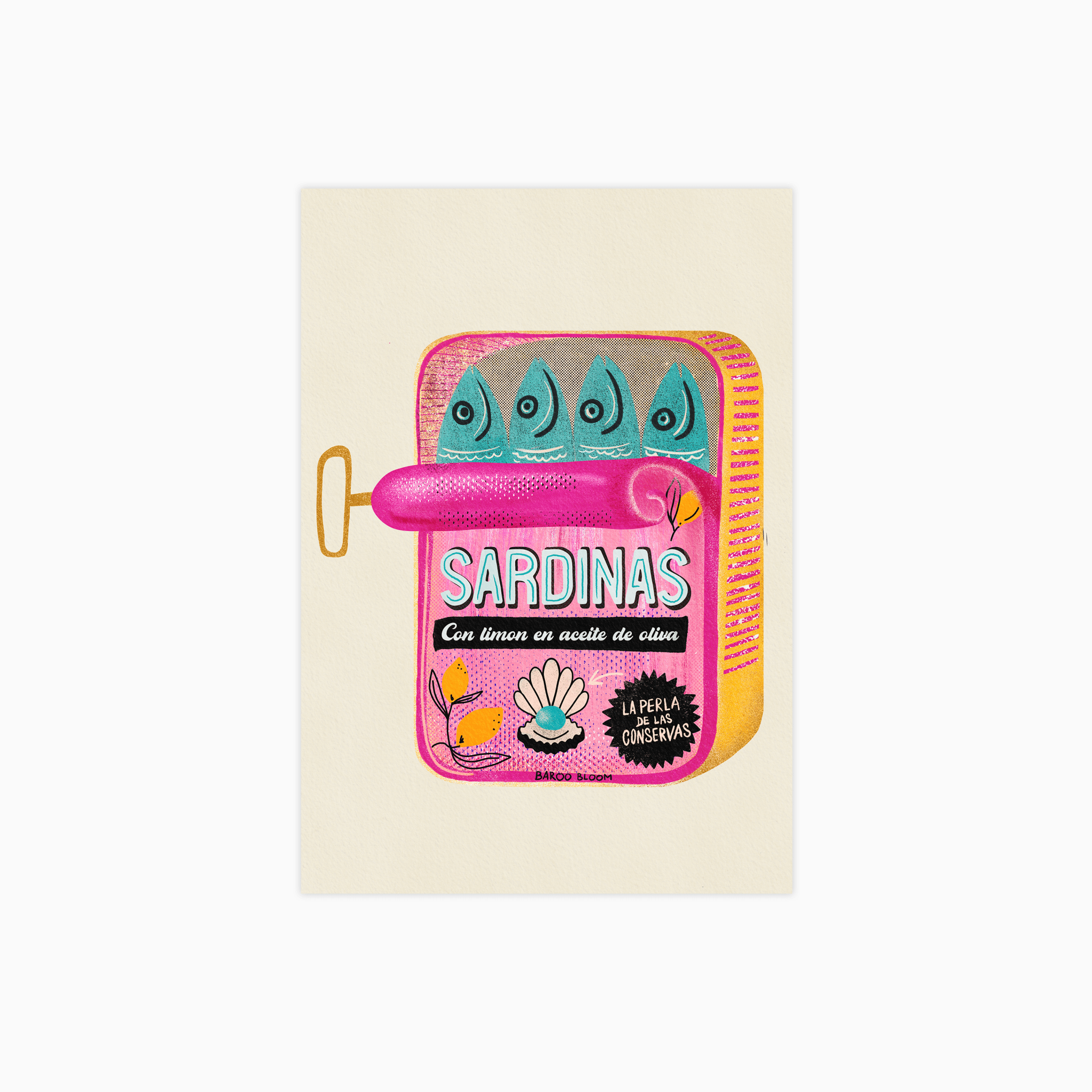 Sardines – Retro Fish Can Poster