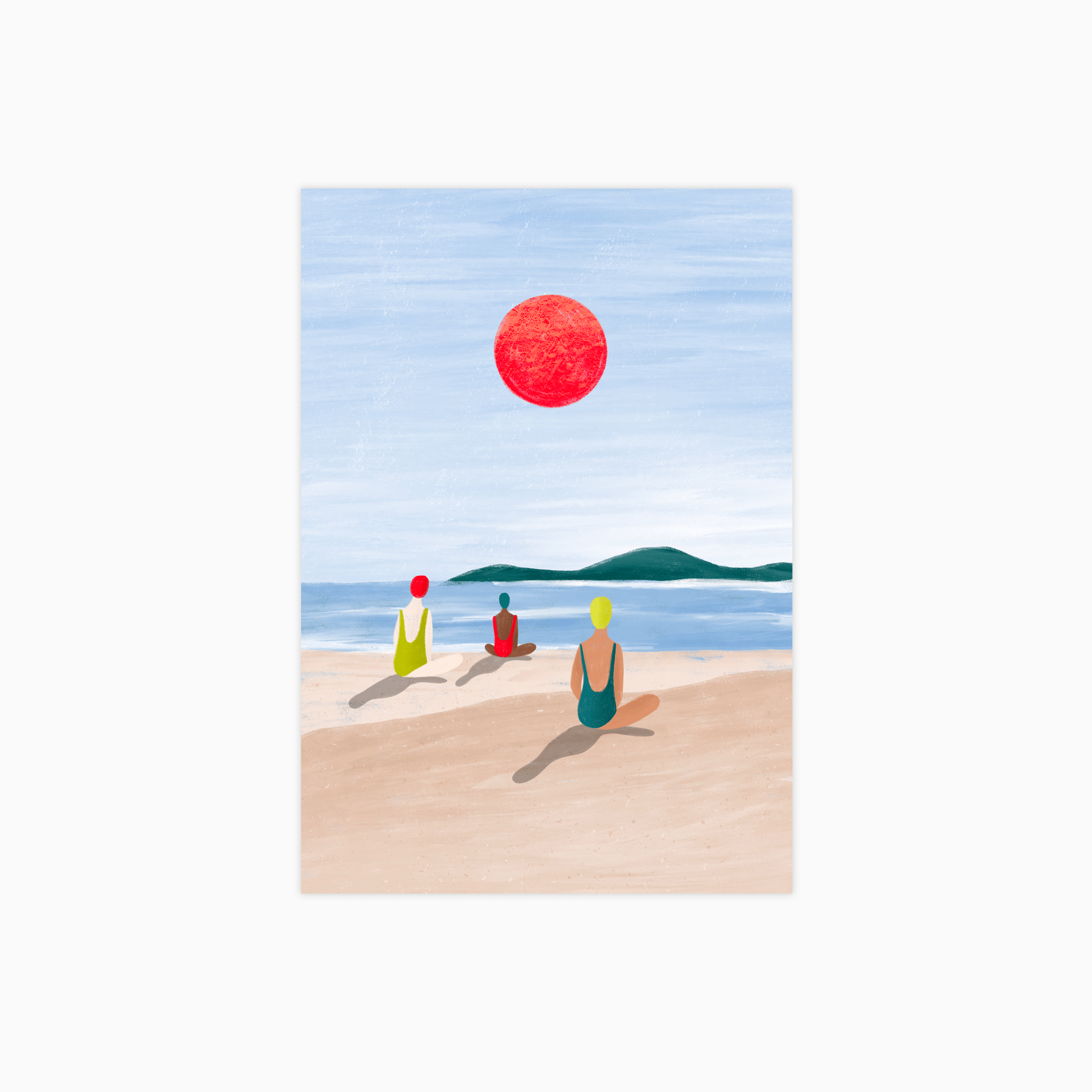 Girls at the Beach Poster