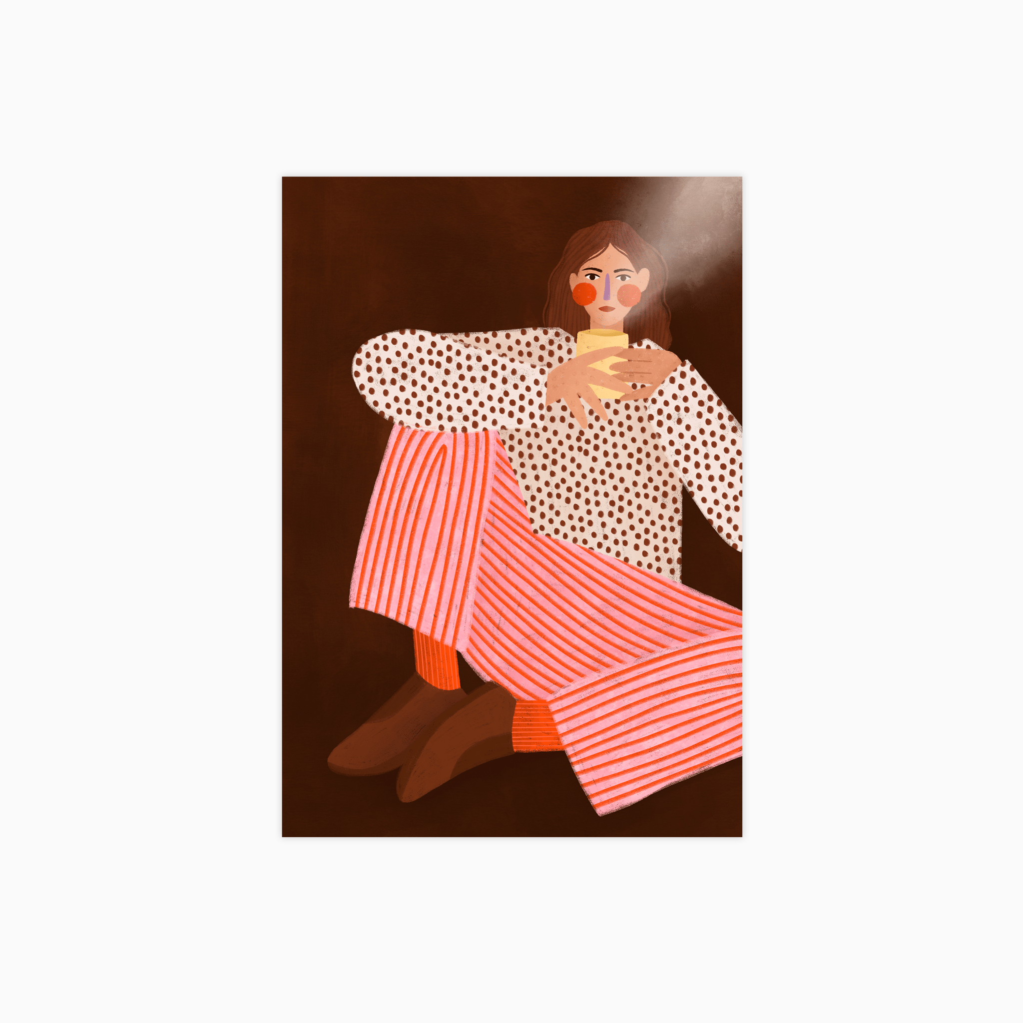 The Woman with the cup of Tea Poster