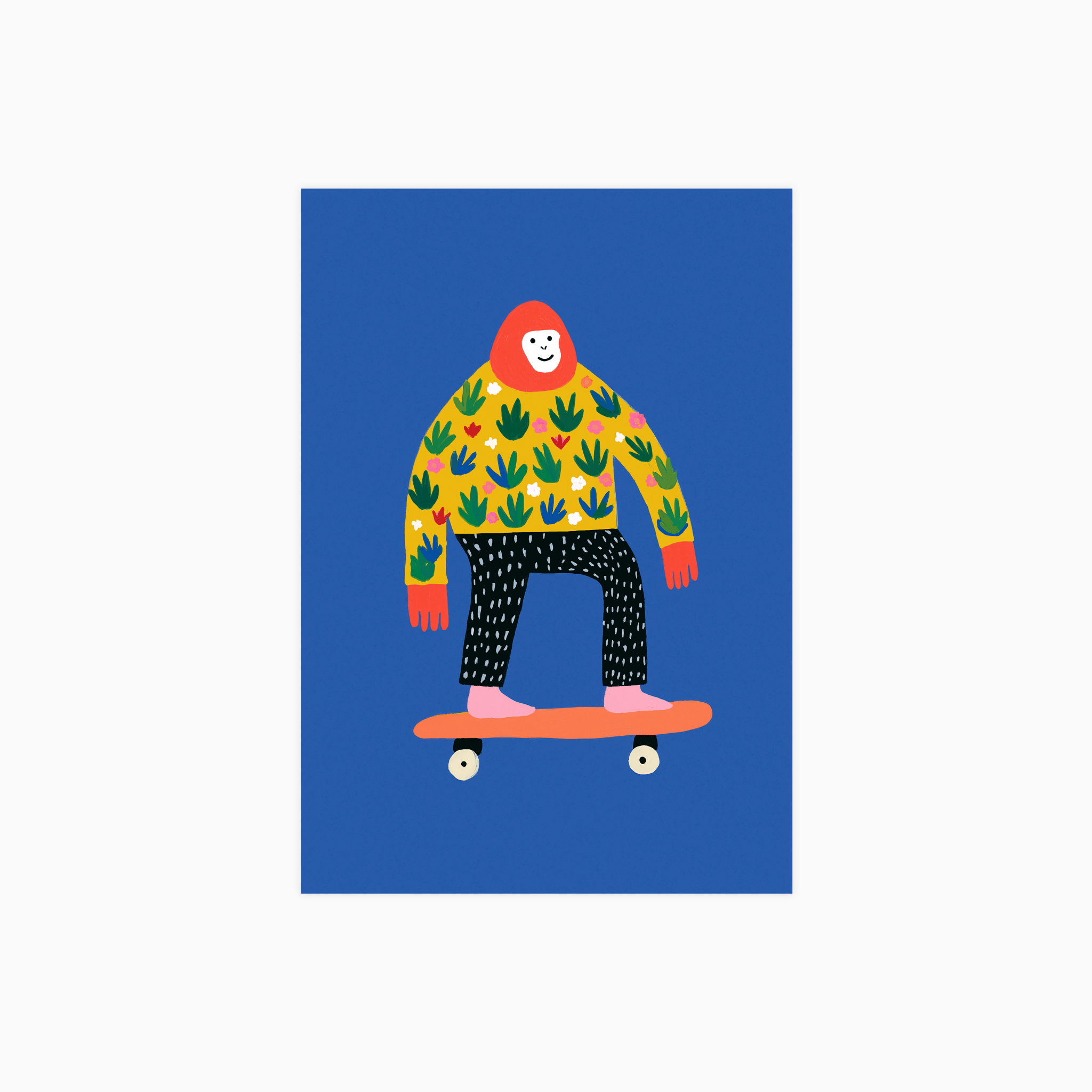 Skating Gorilla Poster
