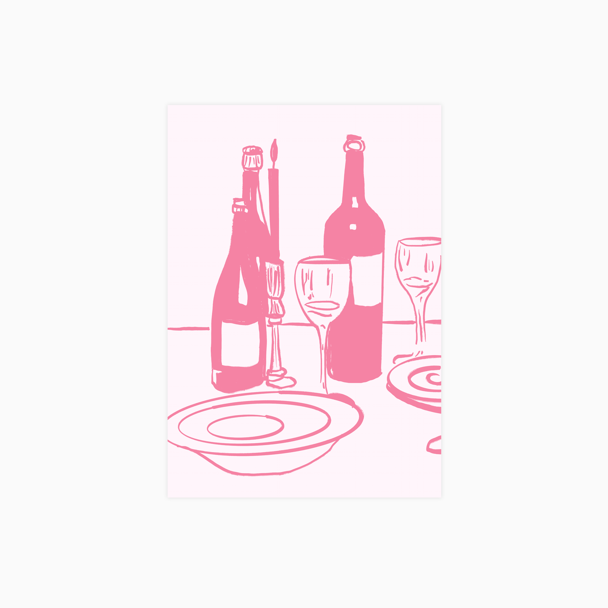 Dinner And Wine No 2 Poster